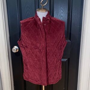 Eddie Bauer Corduroy Quilted Vest Medium